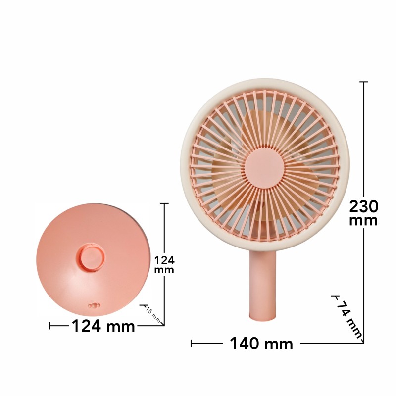Ventilator, cu acumulator, Naimeed D5845, USB, Roz, 140x230x74mm Ventilator, cu acumulator, Naimeed D5845, USB, Roz, 140x230x74mm