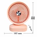 Ventilator, cu acumulator, Naimeed D5851, USB, Roz, 197x255x78mm Ventilator, cu acumulator, Naimeed D5851, USB, Roz, 197x255x78mm