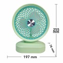 Ventilator, cu acumulator, Naimeed D5852, USB, Verde, 197x255x78mm Ventilator, cu acumulator, Naimeed D5852, USB, Verde, 197x255x78mm
