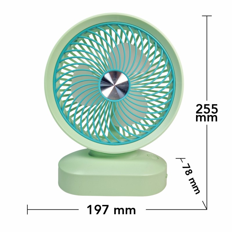 Ventilator, cu acumulator, Naimeed D5852, USB, Verde, 197x255x78mm Ventilator, cu acumulator, Naimeed D5852, USB, Verde, 197x255x78mm
