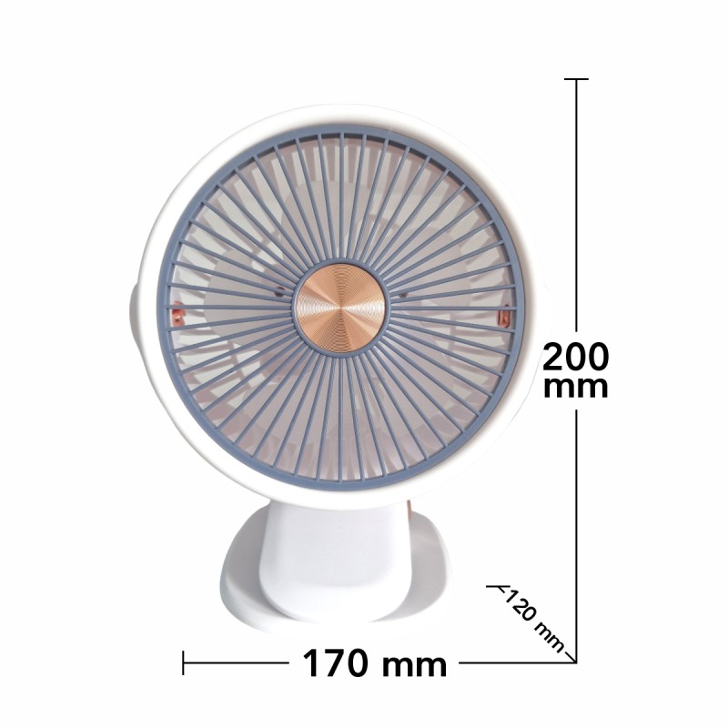 Ventilator, alimentare USB, Naimeed D5882, Alb, 170x200x120mm