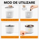 Umidificator cu aromaterapie, Naimeed D6031, vulcan, Alb, 130x110x130mm Umidificator cu aromaterapie, Naimeed D6031, vulcan, Alb, 130x110x130mm