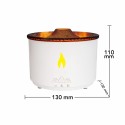 Umidificator cu aromaterapie, Naimeed D6031, vulcan, Alb, 130x110x130mm Umidificator cu aromaterapie, Naimeed D6031, vulcan, Alb, 130x110x130mm