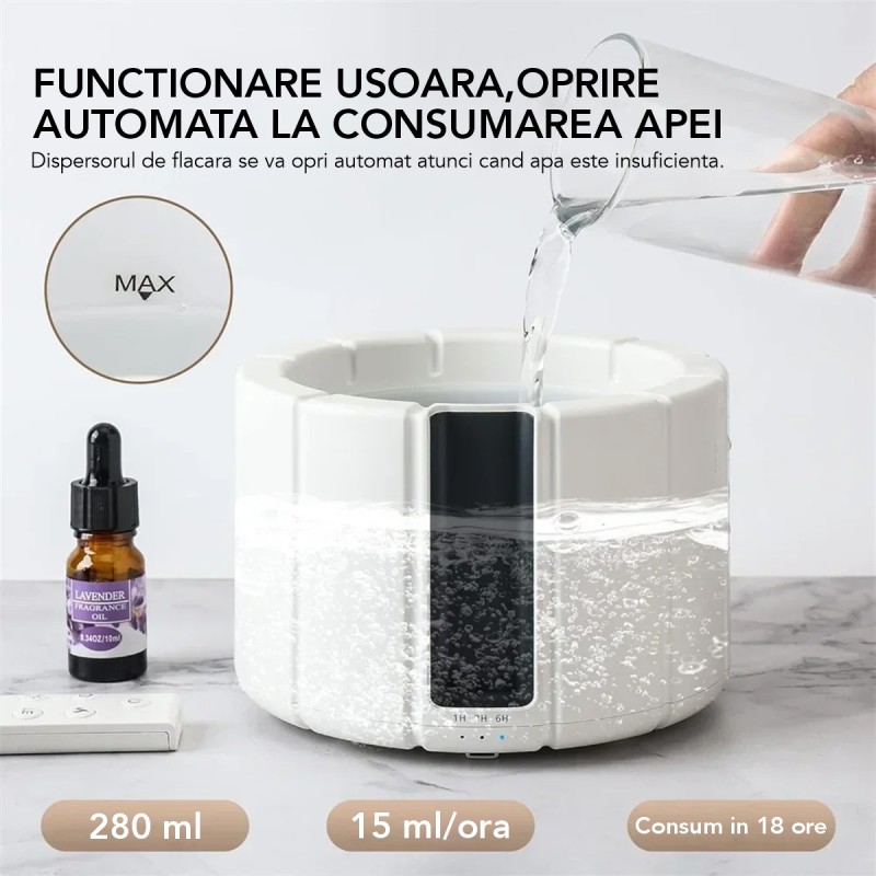 Umidificator cu aromaterapie, Naimeed D6033, Foc de Tabara, Alb, 148x200x148mm Umidificator cu aromaterapie, Naimeed D6033, Foc de Tabara, Alb, 148x200x148mm
