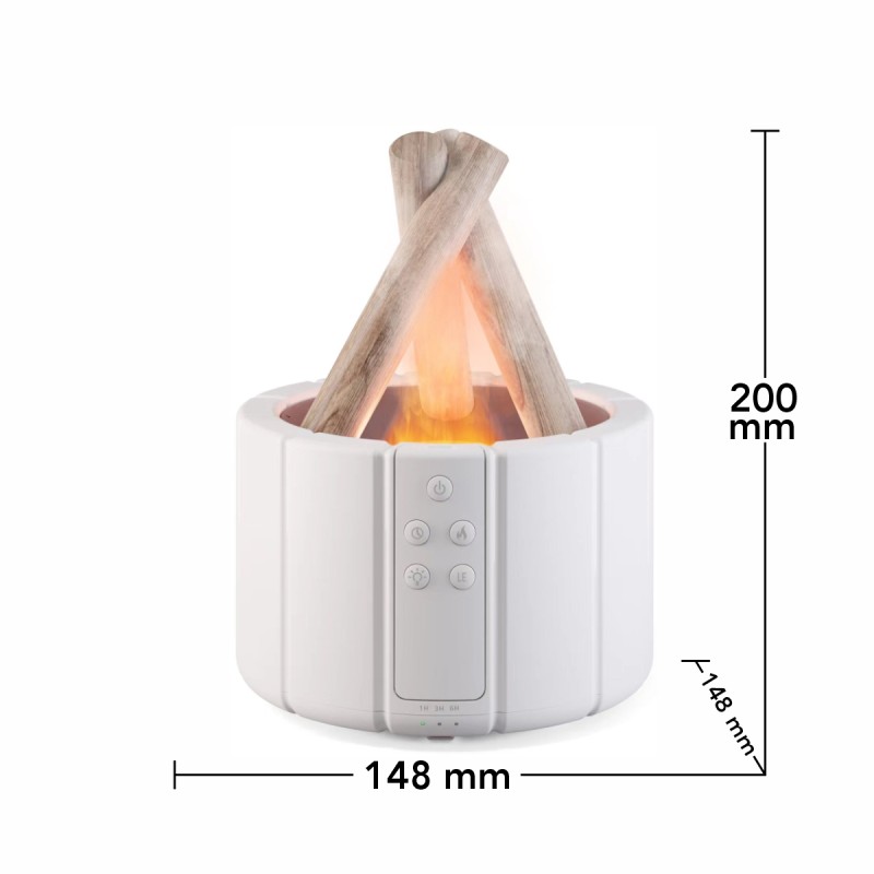 Umidificator cu aromaterapie, Naimeed D6033, Foc de Tabara, Alb, 148x200x148mm Umidificator cu aromaterapie, Naimeed D6033, Foc de Tabara, Alb, 148x200x148mm