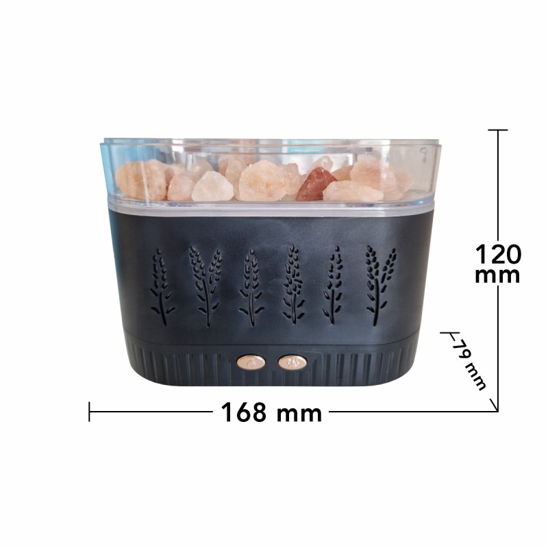 Umidificator cu aromaterapie, Naimeed D6043, Negru, 168x120x79mm Umidificator cu aromaterapie, Naimeed D6043, Negru, 168x120x79mm