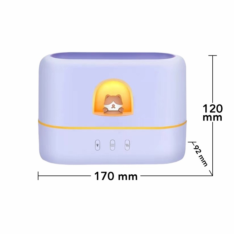 Umidificator cu aromaterapie pentru camera copiilor, Naimeed D6047, Lila, 170x120x92mm Umidificator cu aromaterapie pentru camera copiilor, Naimeed D6047, Lila, 170x120x92mm