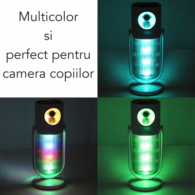Umidificator cu aromaterapie pentru camera copiilor, Naimeed D6068, Negru, 90x230x75mm Umidificator cu aromaterapie pentru camera copiilor, Naimeed D6068, Negru, 90x230x75mm