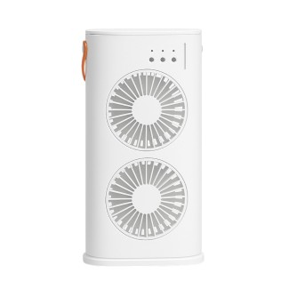 Ventilator dublu, umidificator, Naimeed D7182, incarcare USB, acumulator 2000mAh, telecomanda, 3 trepte de viteza, Alb  Ventilator dublu, umidificator, Naimeed D7182, incarcare USB, acumulator 2000mAh, telecomanda, 3 trepte de viteza, Alb
