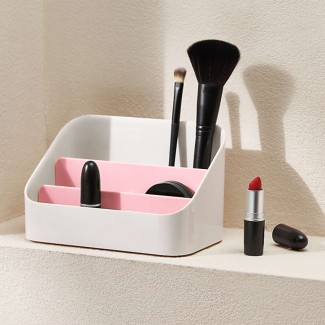 Organizator cosmetice, Naimeed D5168, cu compartiment pentru ruj, oja, Roz