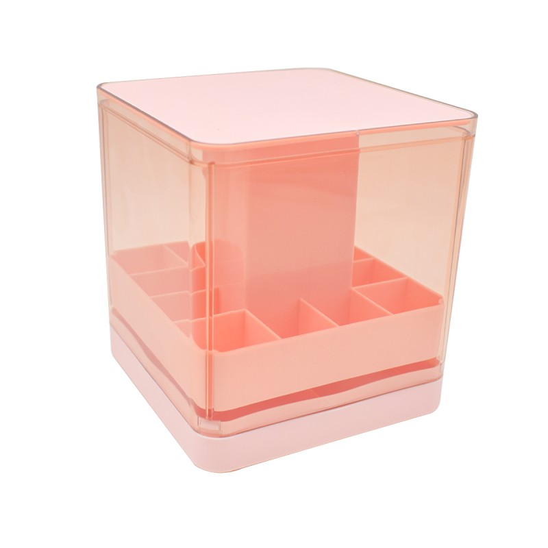 Organizator cosmetice, Naimeed D5277, cu compartiment pentru ruj, oja, Roz