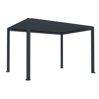 Pergola bioclimatica, iluminare LED, aluminiu, acoperis motorizat, Naimeed D6783, 400x300x250cm, Gri antracit Pergola bioclimatica, iluminare LED, aluminiu, acoperis motorizat, Naimeed D6783, 400x300x250cm, Gri antracit