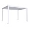 Pergola bioclimatica, iluminare LED, aluminiu, acoperis motorizat, Naimeed D6785, 400x300x250cm, Alb