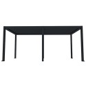 Pergola bioclimatica, iluminare LED, aluminiu, acoperis motorizat, Naimeed D6787, 600x300x250cm, Negru