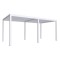 Pergola bioclimatica, iluminare LED, aluminiu, acoperis motorizat, Naimeed D6788, 600x300x250cm, Alb