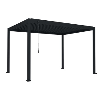 Pergola bioclimatica, aluminiu, Naimeed D6806, 400x300x250cm, Negru