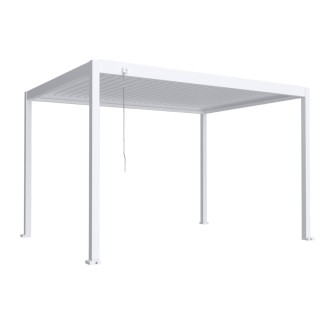 Pergola bioclimatica, aluminiu, Naimeed D6807, 400x300x250cm, Alb