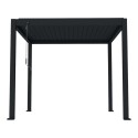 Pergola bioclimatica, aluminiu, Naimeed D6800, 300x300x250cm, Negru
