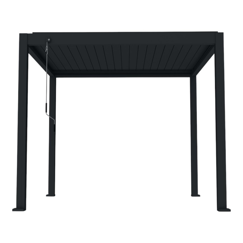 Pergola bioclimatica, aluminiu, Naimeed D6800, 300x300x250cm, Negru