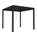 Pergola bioclimatica, aluminiu, Naimeed D6800, 300x300x250cm, Negru