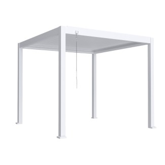 Pergola bioclimatica, aluminiu, Naimeed D6801, 300x300x250cm, Alb