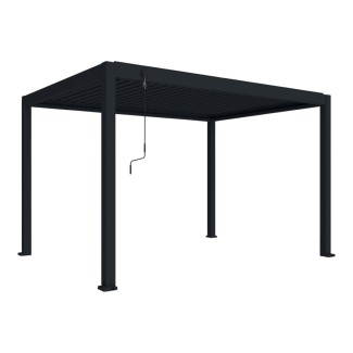 Pergola bioclimatica, aluminiu, Naimeed D6803, 400x300x250cm, Negru