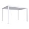 Pergola bioclimatica, iluminare LED, aluminiu, Naimeed D6796, 400x300x250cm, Alb