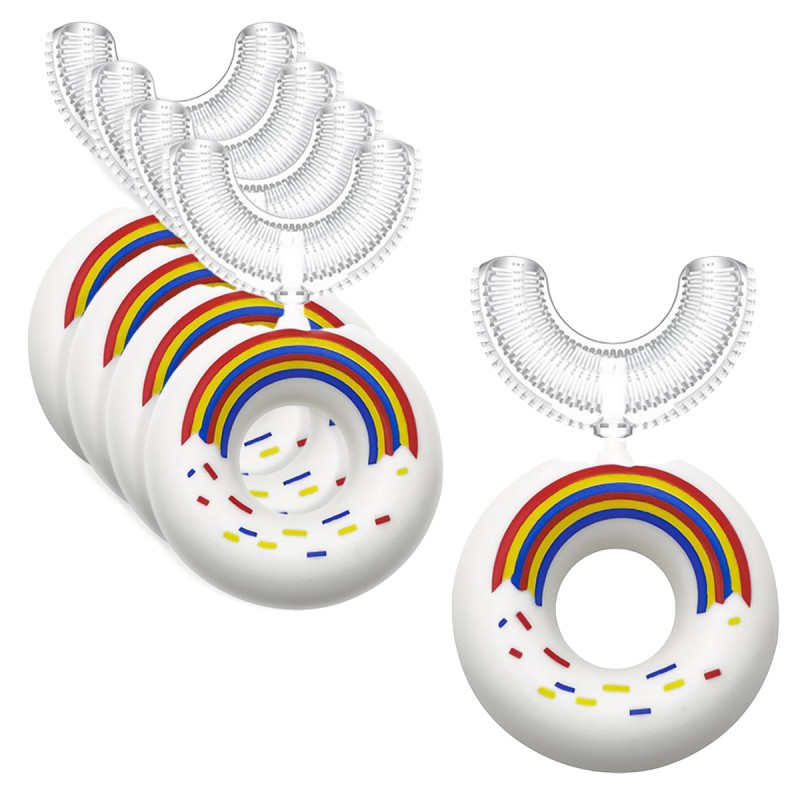 Set 5 Periute de Dinti Naimeed D1000, Alb, Circulare U-shape, pentru Copii 2-6 ani