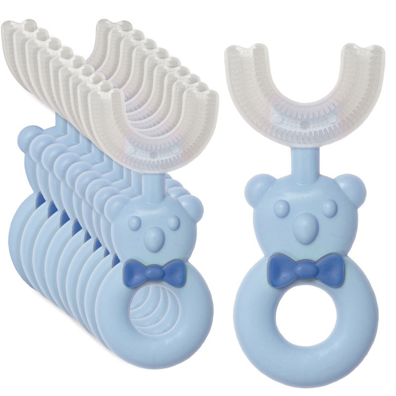 Set 10 Periute de Dinti Naimeed D4368-Albastru, Circulare U-shape, pentru Copii 6-12 ani