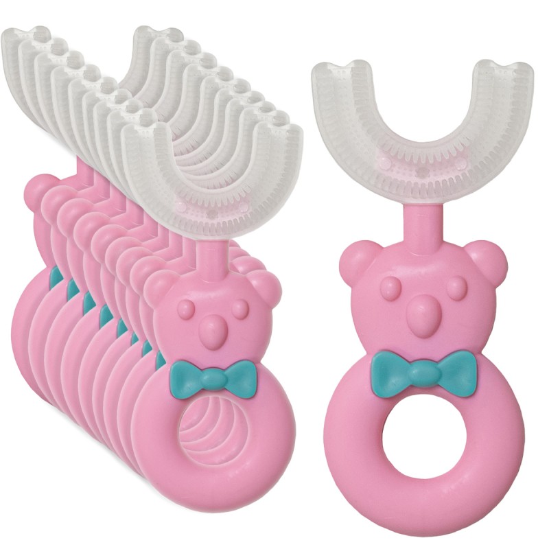 Set 10 Periute de Dinti Naimeed D4367-Roz, Circulare U-shape, pentru Copii 2-6 ani Set 10 Periute de Dinti Naimeed D4367-Roz, Circulare U-shape, pentru Copii 2-6 ani