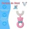 Periuta de Dinti Circulara U-shape, pentru Copii 2-6 ani, Naimeed D4367, Roz