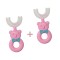 Set 2 Periute de Dinti, U-shape, pentru Copii 2-6 ani, Naimeed D4367, Roz
