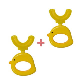 Set 2 Periute de Dinti, U-shape, pentru Copii 2-7 ani, Naimeed D4374, Galben