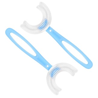 Pachet periute de dinti in forma de U pentru copii, design pentru curatarea dintilor la 360°, varsta intre 6-12 ani, D4376, Albastru Pachet periute de dinti in forma de U pentru copii, design pentru curatarea dintilor la 360°, varsta intre 6-12 ani, D4376, Albastru
