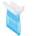 Set 10 periute de dinti Naimeed D4376-Blue, in forma de U pentru copii, Naimeed D4376, design pentru curatarea dintilor la 360°, Albastru