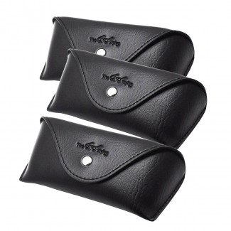 Set 3 bucati Toc / Etui pentru ochelari, Naimeed D3376, Negru 