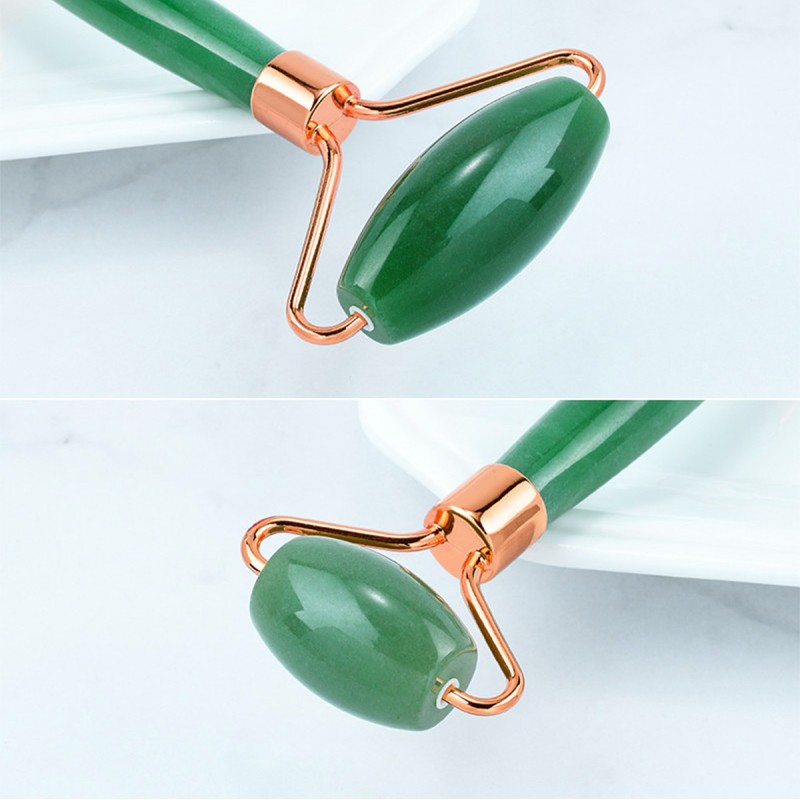 Set 2 role de masaj facial si corporal, Naimeed D5202, din jad, functie antirid si tonifiere