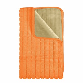 Cuvertura Canapea, Naimeed D4881L, 70x240cm, poliester, pufoasa, matlasata, Portocaliu Cuvertura Canapea, Naimeed D4881L, 70x240cm, poliester, pufoasa, matlasata, Portocaliu