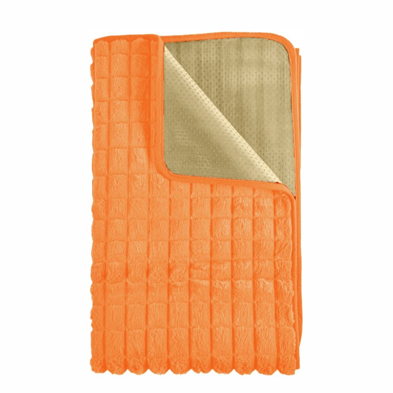 Cuvertura Canapea, Naimeed D4881L, 70x240cm, poliester, pufoasa, matlasata, Portocaliu Cuvertura Canapea, Naimeed D4881L, 70x240cm, poliester, pufoasa, matlasata, Portocaliu