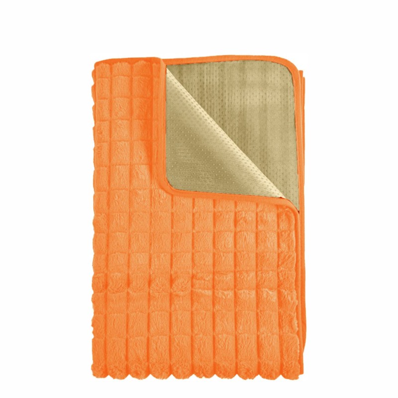Cuvertura Canapea, Naimeed D4881M, 70x210cm, poliester, pufoasa, matlasata, Portocaliu Cuvertura Canapea, Naimeed D4881M, 70x210cm, poliester, pufoasa, matlasata, Portocaliu