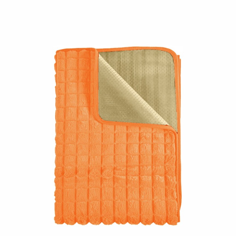 Cuvertura Canapea, Naimeed D4881S, 70x150cm, poliester, pufoasa, matlasata, Portocaliu Cuvertura Canapea, Naimeed D4881S, 70x150cm, poliester, pufoasa, matlasata, Portocaliu