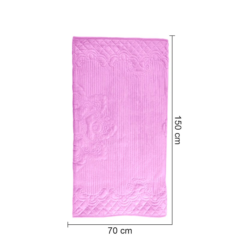Cuvertura Canapea, Naimeed D4889S, 70x150cm, poliester, pufoasa, matlasata, Roz