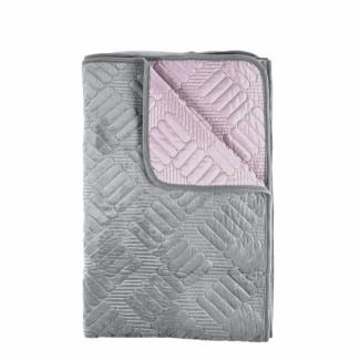 Cuvertura Canapea, Naimeed D4895M, 70x210cm, poliester, pufoasa, matlasata, Gri