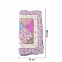 Cuvertura Canapea, Naimeed D4905S, 70x150cm, poliester, pufoasa, matlasata,cu model floral Roz