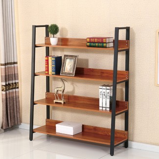 Biblioteca cu 4 polite, Naimeed A4-120, Negru/Cires Locarno Biblioteca cu 4 polite, Naimeed A4-120, Negru/Cires Locarno