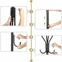 Cuier tip pom, cu multiple agatatori, D3792, 170x48 cm, Negru Cuier tip pom, cu multiple agatatori, D3792, 170x48 cm, Negru