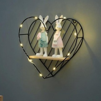 Etajera Suspendata, Luminite Led, Negru, Naimeed D50N, 30x27x10 cm Etajera Suspendata, Luminite Led, Negru, Naimeed D50N, 30x27x10 cm