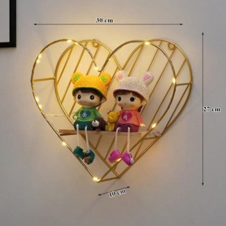 Etajera Suspendata, Luminite Led, Auriu, Naimeed D51, 30x27x10cm Etajera Suspendata, Luminite Led, Auriu, Naimeed D51, 30x27x10cm