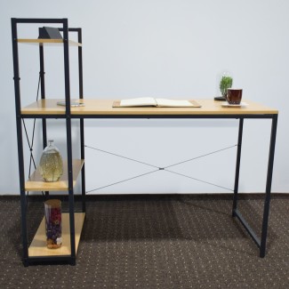 Birou cu cadru metalic, inaltime 75cm, Naimeed D03, Mesteacan Birou cu cadru metalic, inaltime 75cm, Naimeed D03, Mesteacan