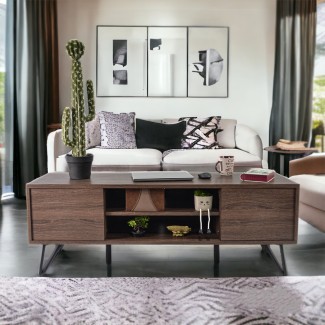 Comoda TV, stil modern, inaltime 50cm, Naimeed TV-6002, Stejar Inchis Comoda TV, stil modern, inaltime 50cm, Naimeed TV-6002, Stejar Inchis